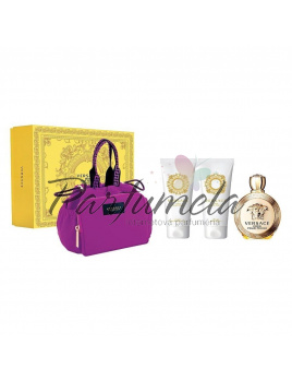 Versace Eros Pour Femme SET: Parfumovaná voda 100ml + Sprchový gél 100ml + Telové mlieko 100ml + Kozmetická taška