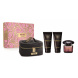 Versace Crystal Noir, SET: Parfumovaná voda 90ml + Telové mlieko 100ml + Sprchový gél 100ml + Kozmetická taška