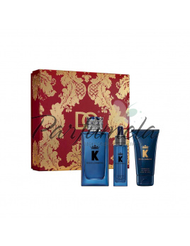 Dolce & Gabbana K, SET: Parfumovaná voda 100ml + Vyživujúci olej na bradu 25ml + Sprchový gél 50ml